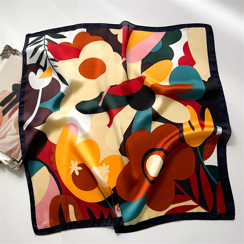 Lenço Toque de Seda Ravena 70x70cm - Estilo 37