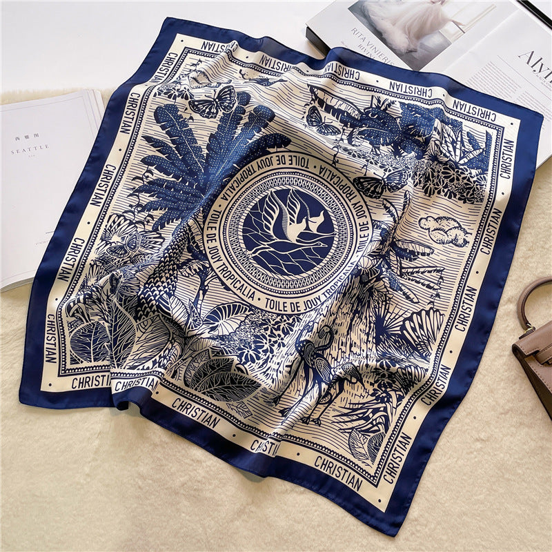 Lenço Toque de Seda Ravena 70x70cm - Estilo 59