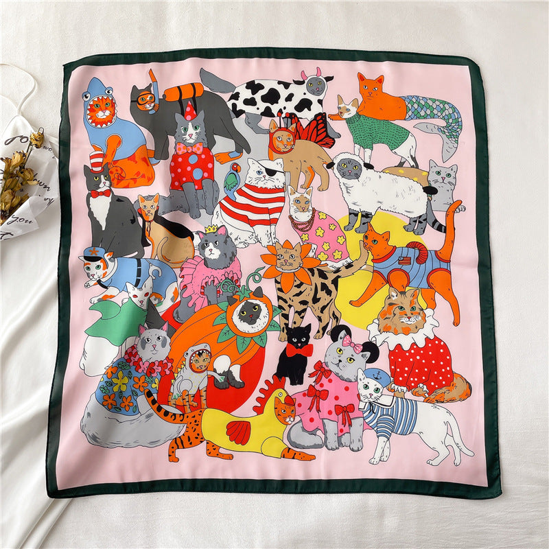 Lenço Toque de Seda Catânia 70x70cm - Estilo 47