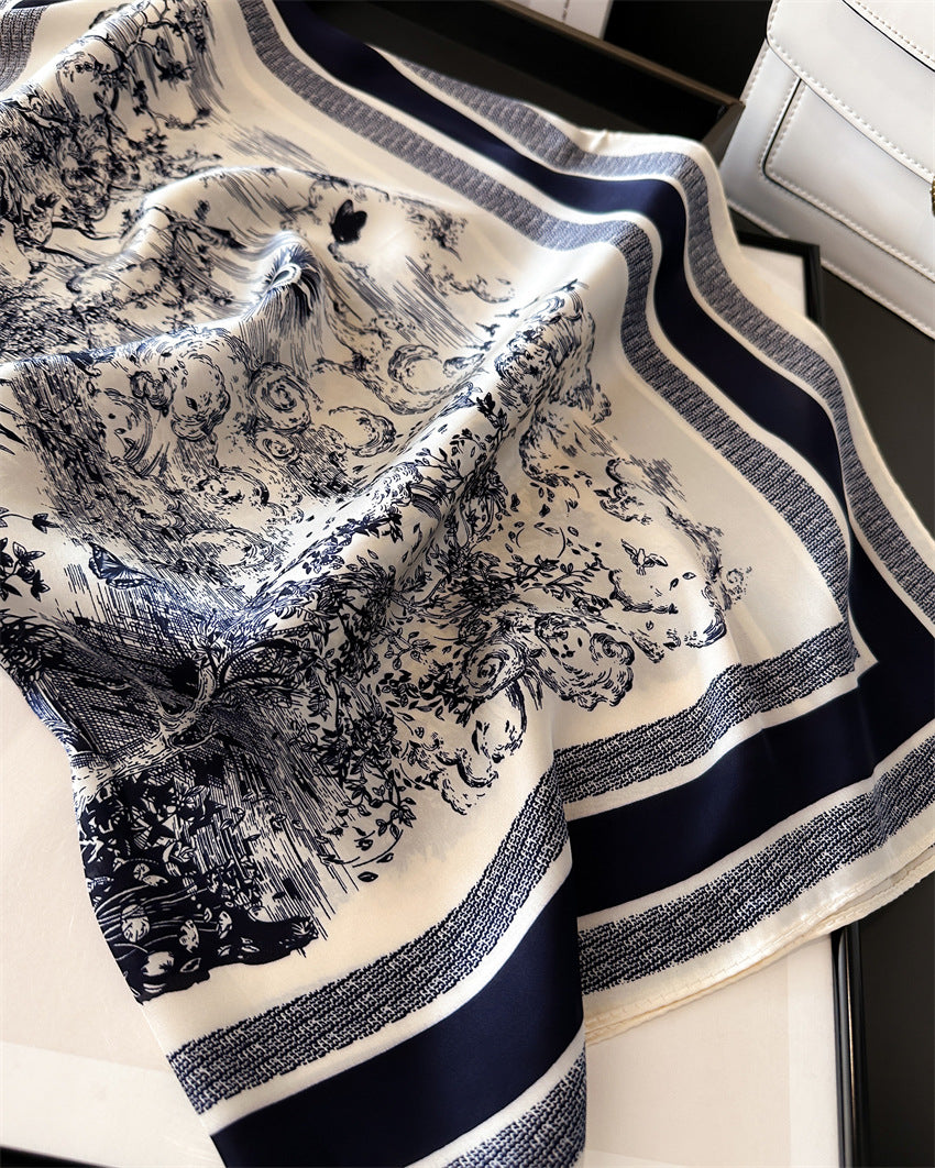 Lenço Toque de Seda Ravena 70x70cm - Estilo 32