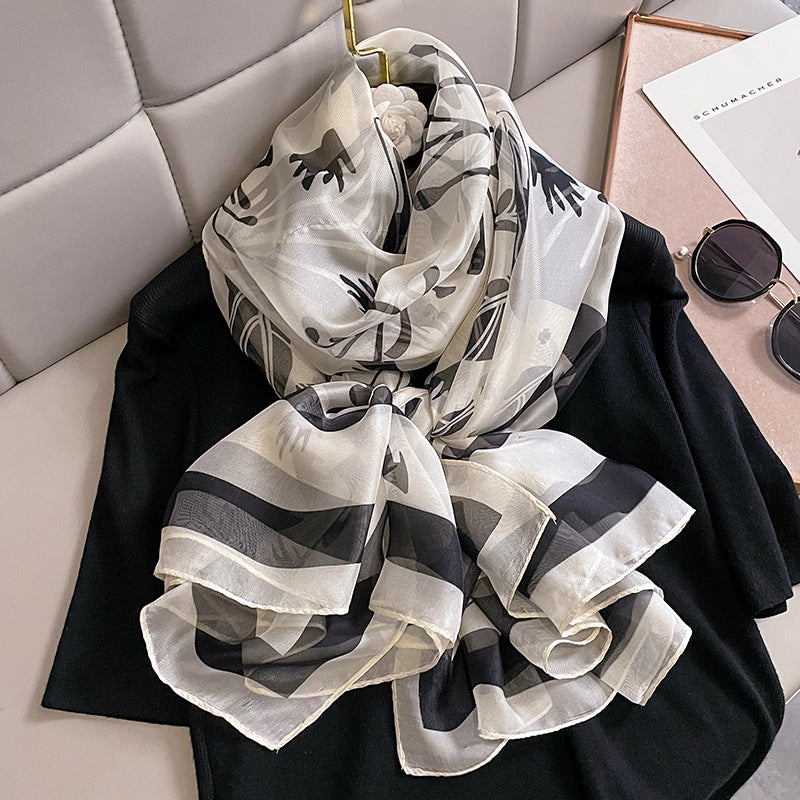Echarpe Toque de Seda Roma 180x135cm - Estilo 36