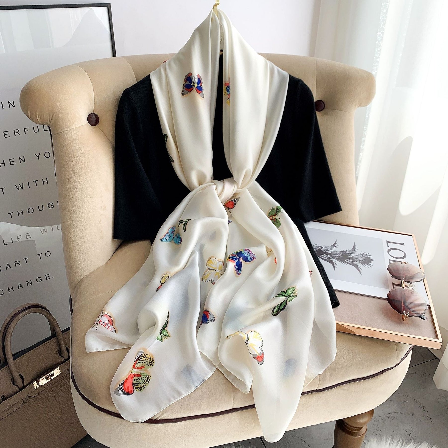 Echarpe Toque de Seda Milão 180x90cm - Estilo 28