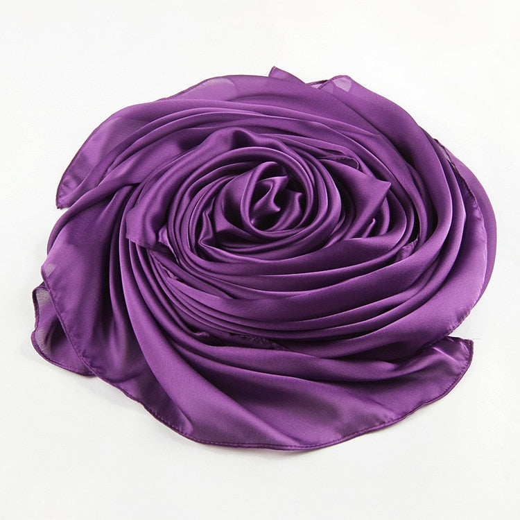 Echarpe Toque de Seda Lisa 180x90cm - Violeta