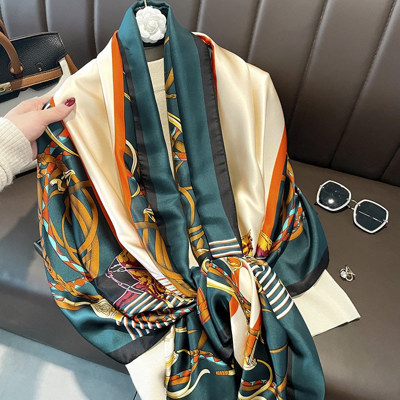 Echarpe Toque de Seda Florença 180x90cm - Estilo 15