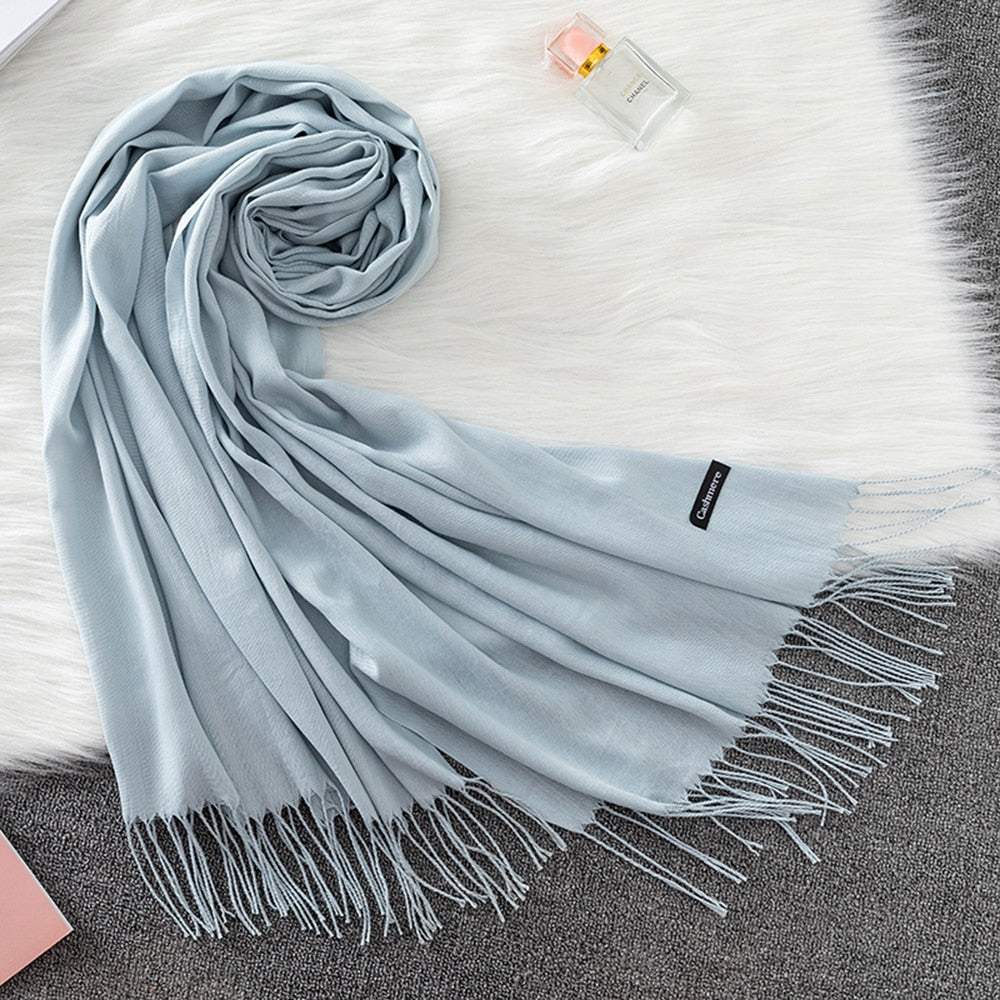 Pashmina Lisa 175x70cm - Azul Blueberry