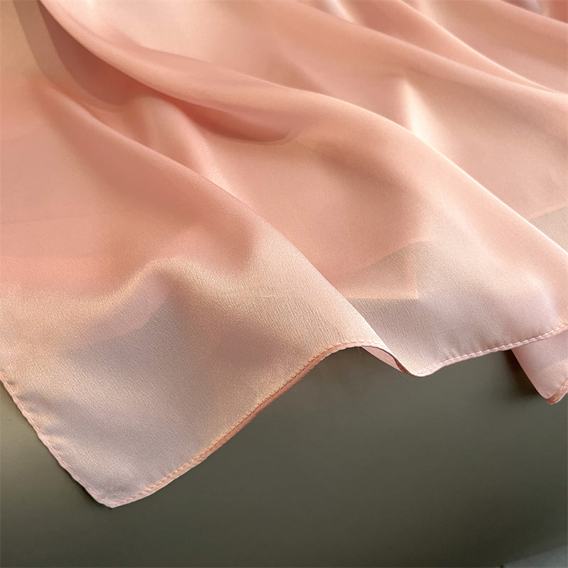 Echarpe Toque de Seda Lisa 180x90cm - Rosa Perolado