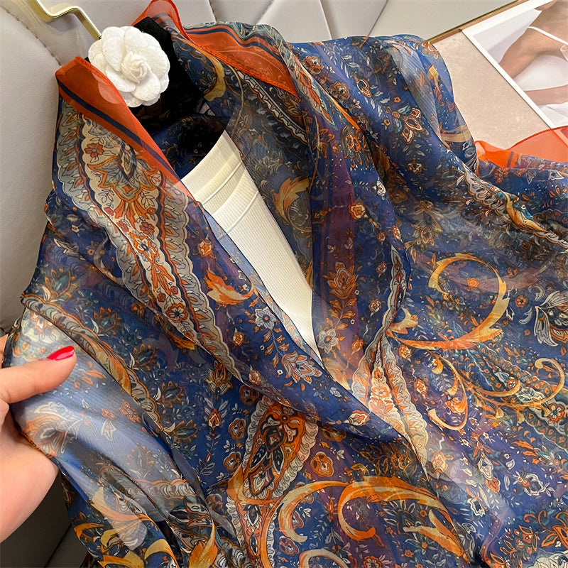 Echarpe Toque de Seda Roma 180x135cm - Estilo 26