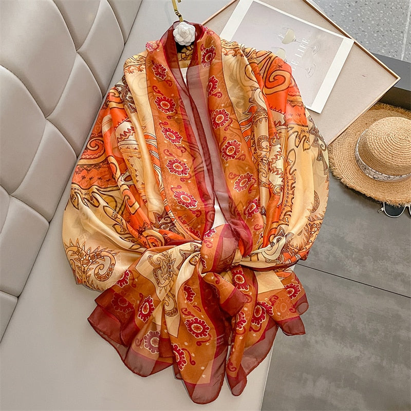 Echarpe Toque de Seda Roma 180x135cm - Estilo 72