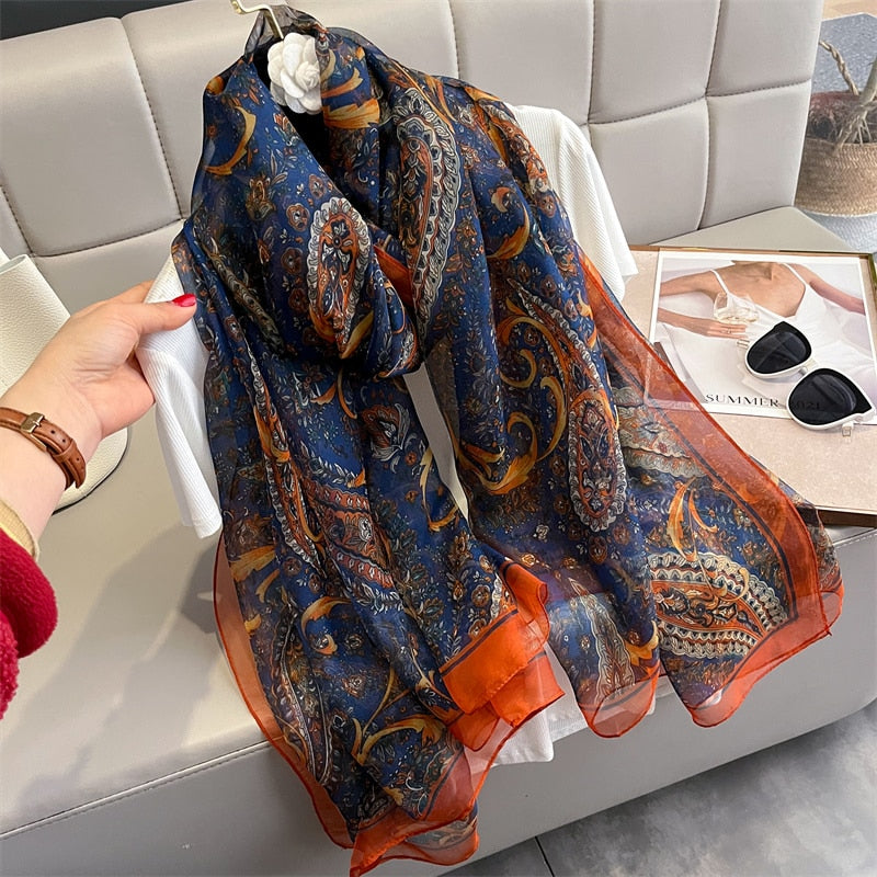 Echarpe Toque de Seda Roma 180x135cm - Estilo 26