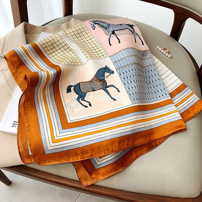 Lenço Toque de Seda Pisa 70x70cm - Estilo 53