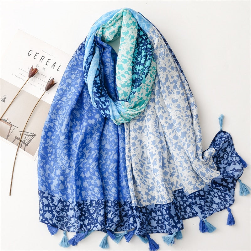 Echarpe de Algodão Veneza 180x90cm - Estilo 16