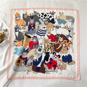 Lenço Toque de Seda Catânia 70x70cm - Estilo 40
