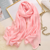 Echarpe Toque de Seda Lisa  180x90cm- Rosa Tutti Frutti