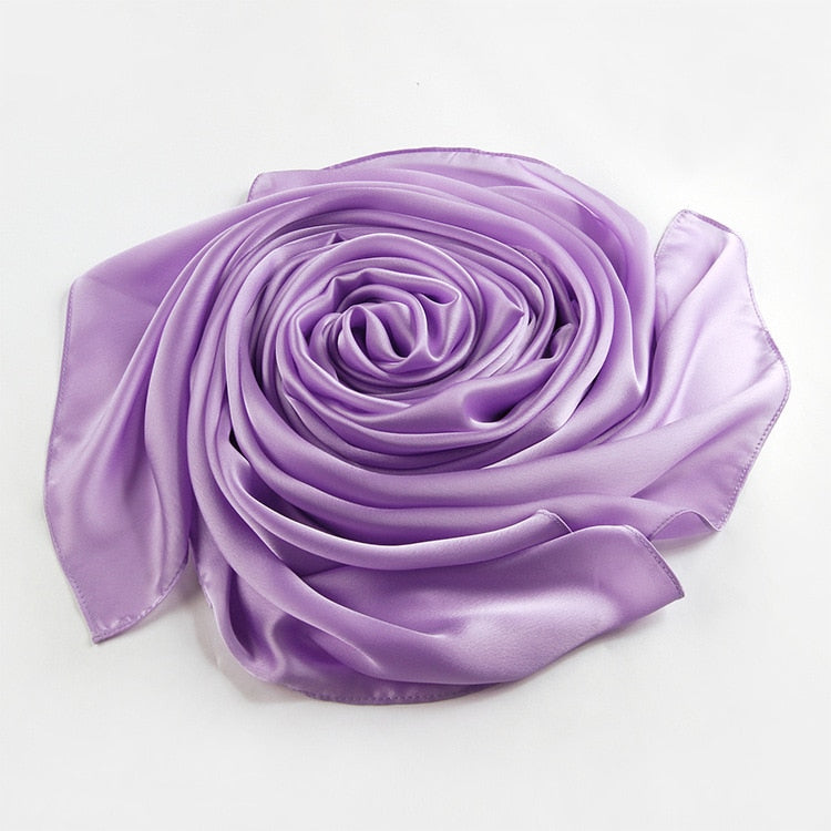 Echarpe Toque de Seda Lisa 180x90cm - Lavanda