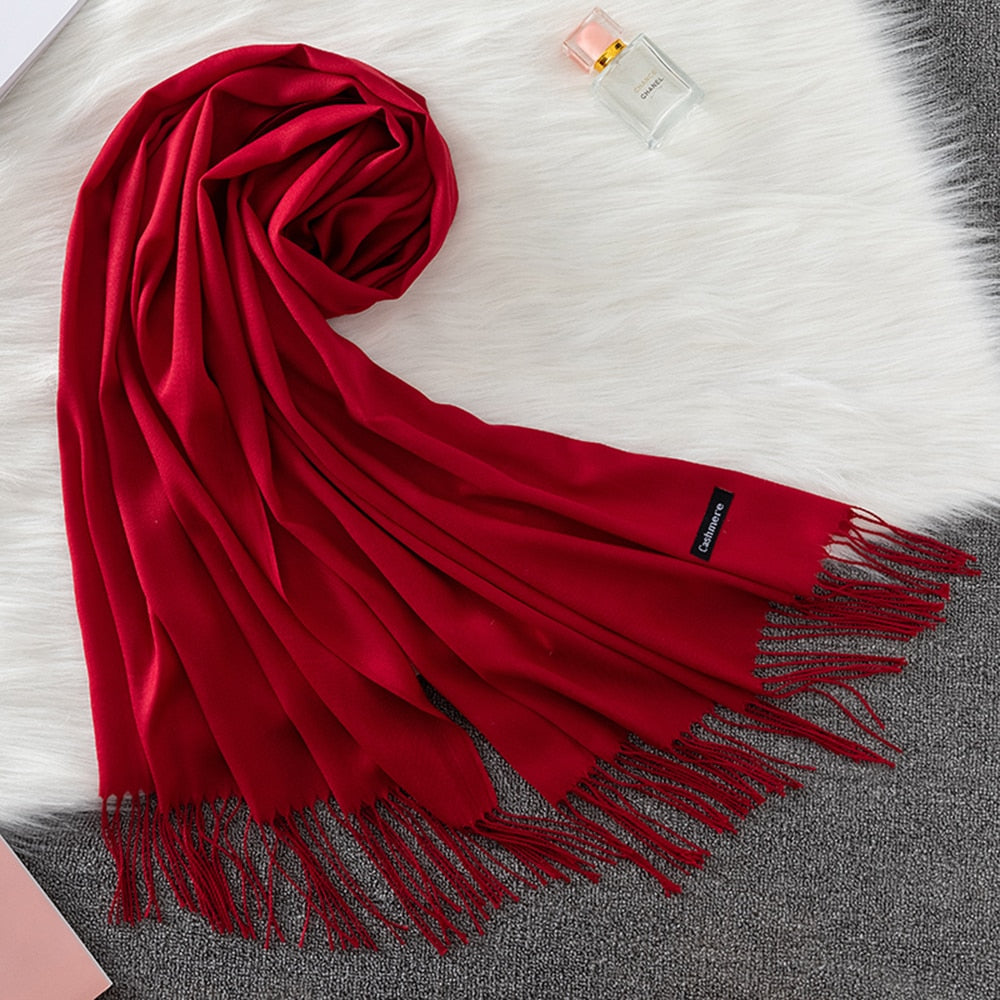 Pashmina Lisa 175x70cm - Vermelho Grená