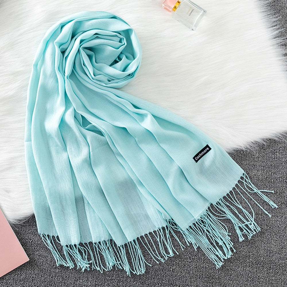 Pashmina Lisa 175x70cm - Azul Celeste