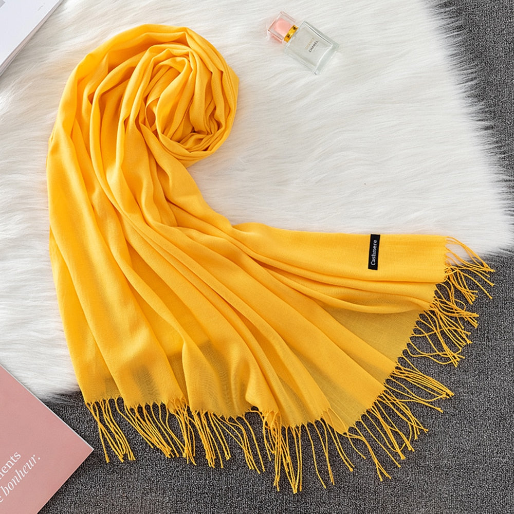 Pashmina Lisa 175x70cm - Amarelo Mel