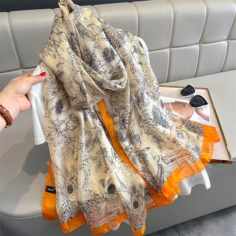 Echarpe Toque de Seda Roma 180x135cm - Estilo 54