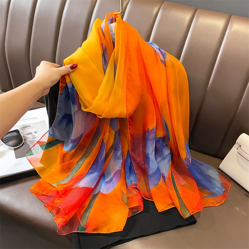 Echarpe Toque de Seda Roma 180x135cm - Estilo 37