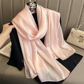 Echarpe Toque de Seda Lisa 180x90cm - Rosa Bebê